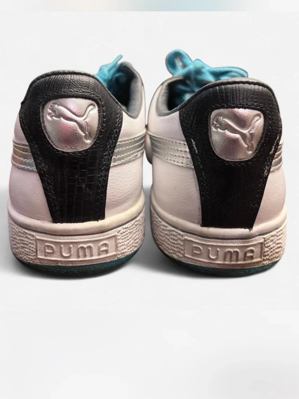 PUMA Basket Men's Low-Top Leather Sneakers Size 9 - 344656-02 With Box